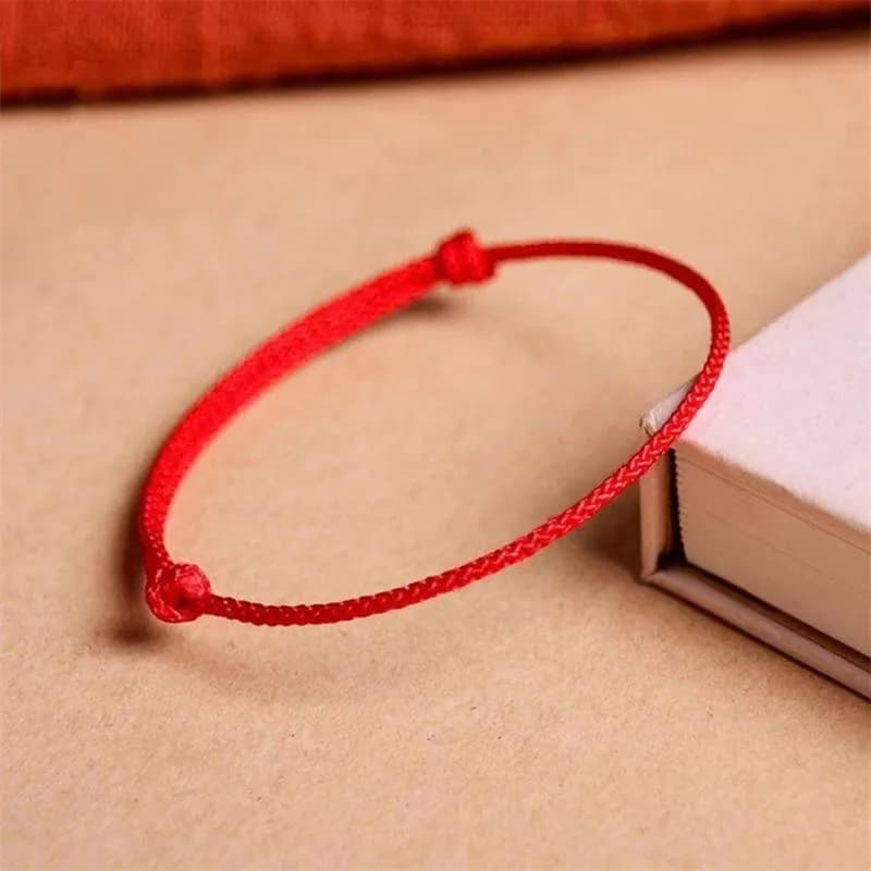 Handmade Red Lucky Knot Bracelet Rope Lucky Bangle Women Lovers' DIY Best Friends Lucky Friendship Bracelet Size Adjust