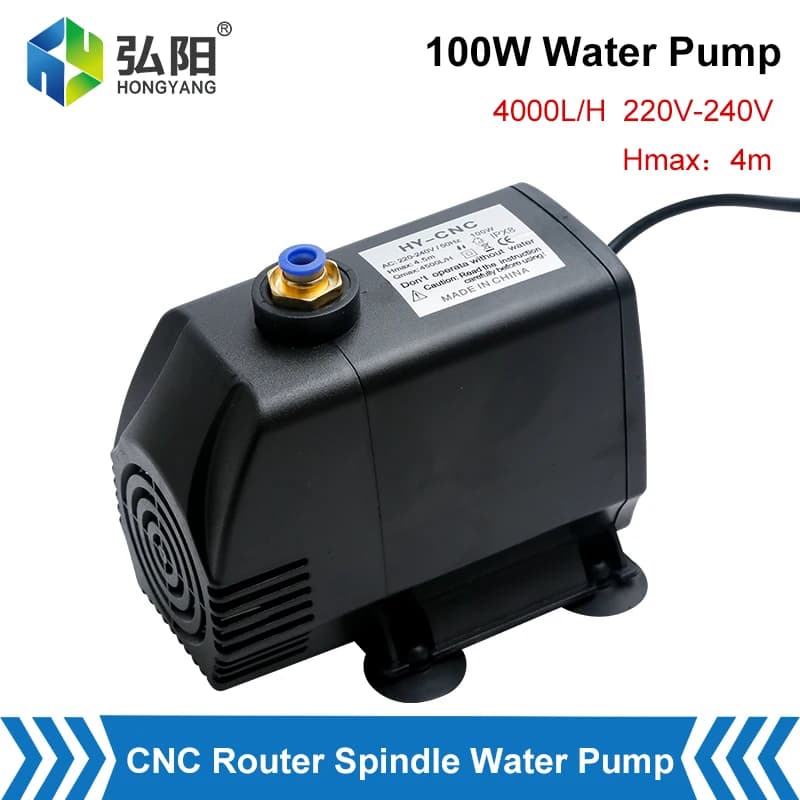 Pompa ad acqua sommergibile multifunzionale 100W 4.0M 4000L/H Pompa di aspirazione laterale Mandrino CNC/Macchina per incisione e taglio laser CO2