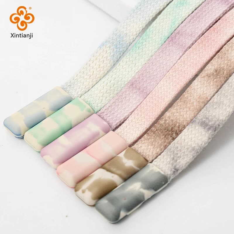 1 cm di larghezza Piatto Corda Intrecciata Cavo Intrecciato Tie Dye Pantaloni Della Tuta Con Cappuccio Coulisse Corda di Ricambio Accessori Per Cucire FAI DA TE 1 pz 135 cm