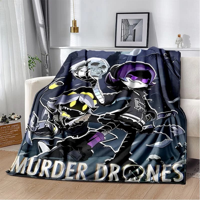2025 Nuovo stile Murder Drones Uzi V Cartoon Coperte morbide, Coperta da tiro Comoda coperta per letti da picnic Divano Casa Camera da letto Kid