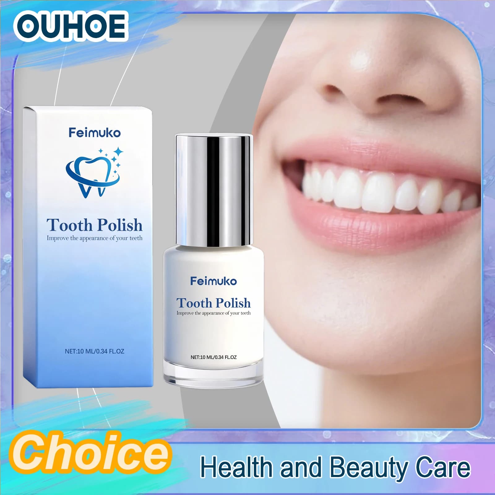 Whitening paint for teeth: removes pigments, yellow tartar spots, natural fresh breath, whiter and brighter teeth, polishing for Uptight teeth