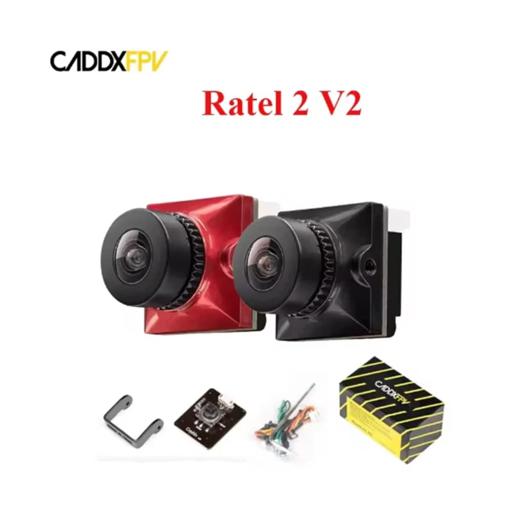 Telecamera FPV Caddx Ratel 2 V2 con Lente da 2.1mm, 16:9/4:3 Commutabile NTSC/PAL, 19*19mm Super WDR per Droni da Corsa FPV