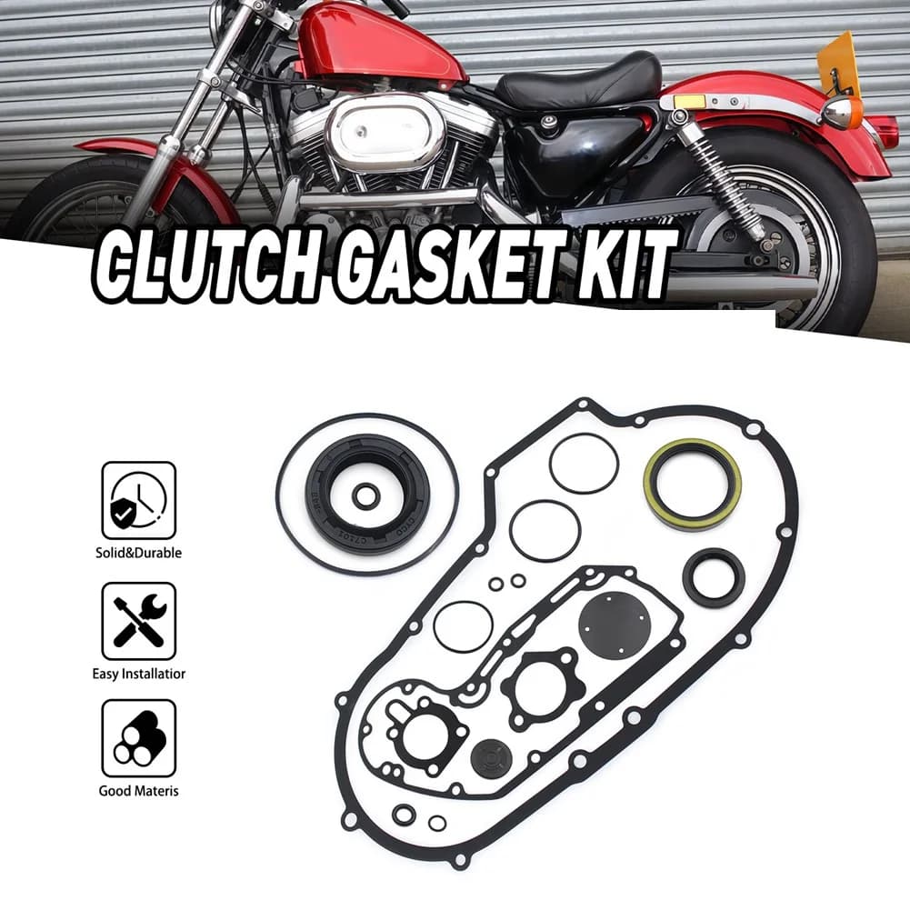 Kit Guarnizioni Coperchio Frizione Primario Moto AASS per Harley-Davidson Sportster 1200 XLH1200 1989-2003 - Ricambi e Accessori