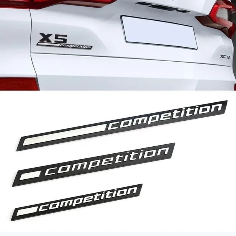 3D ABS Nero Concorrenza Logo Baule Posteriore Tronco Emblema Distintivo Decalcomanie Per BMW M1 M3 M4 M5 M6 X1M X3M X4M X5M X6M