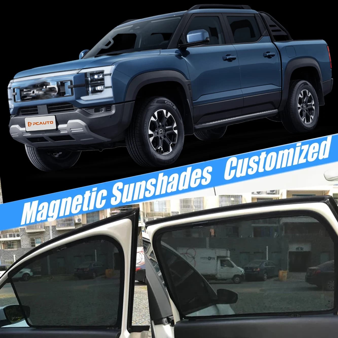 Parasole Magnetico per Auto, Tendina Parasole per Parabrezza, Accessori per BYD SHARK 6 Pickup 2024 2025 2026 2027