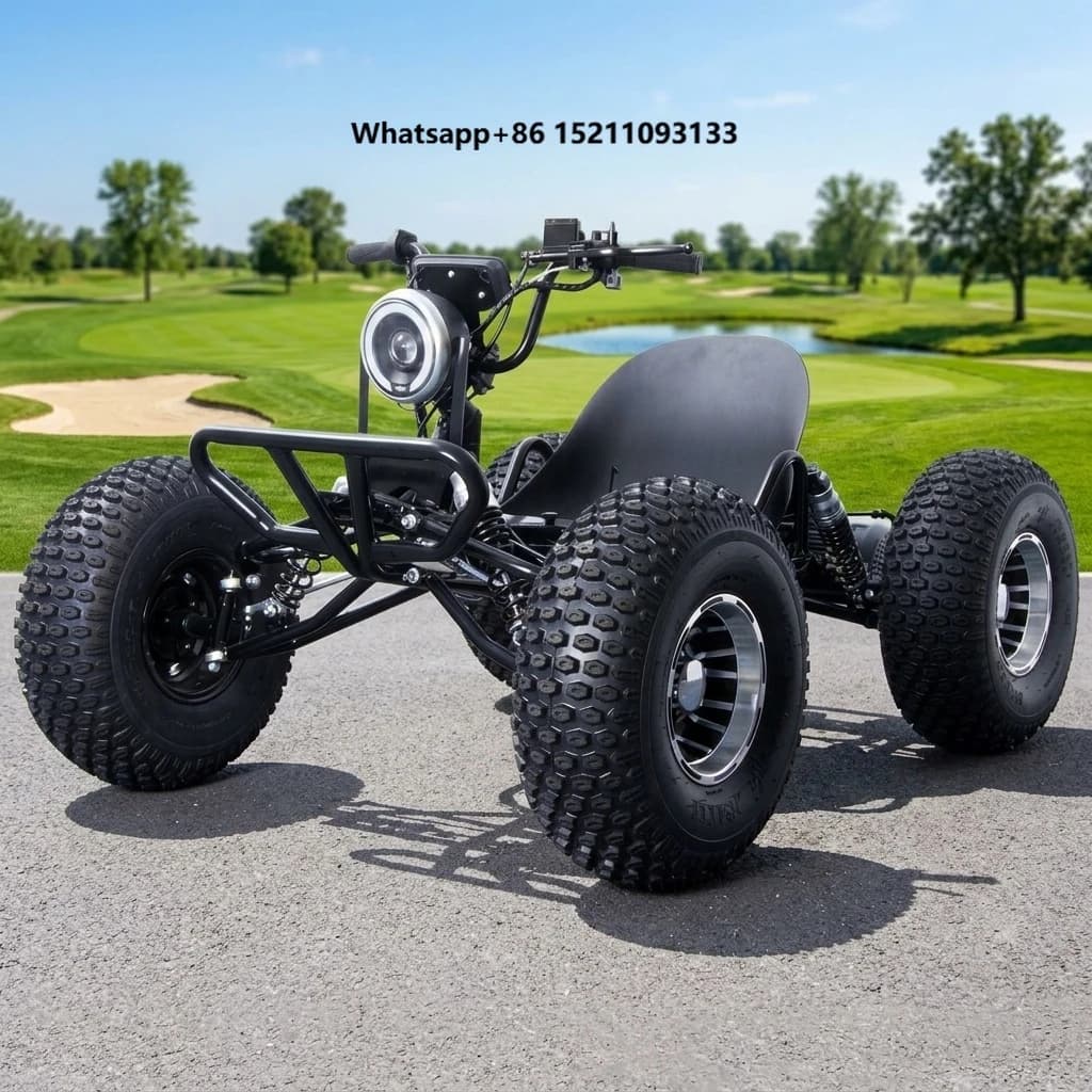 48V 1200W Electric Go Kart for Adults-Hydraulic Disc Brakes LED Headlights 8inch Wheels Chain Drive 35km/h Max Speed