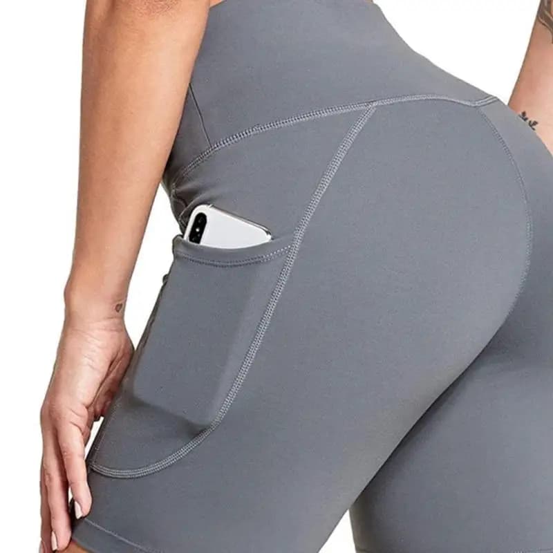 340F Pantaloncini fitness da donna a con sollevamento anca Pantaloni corti sportivi da corsa Ciclismo da yoga a 5