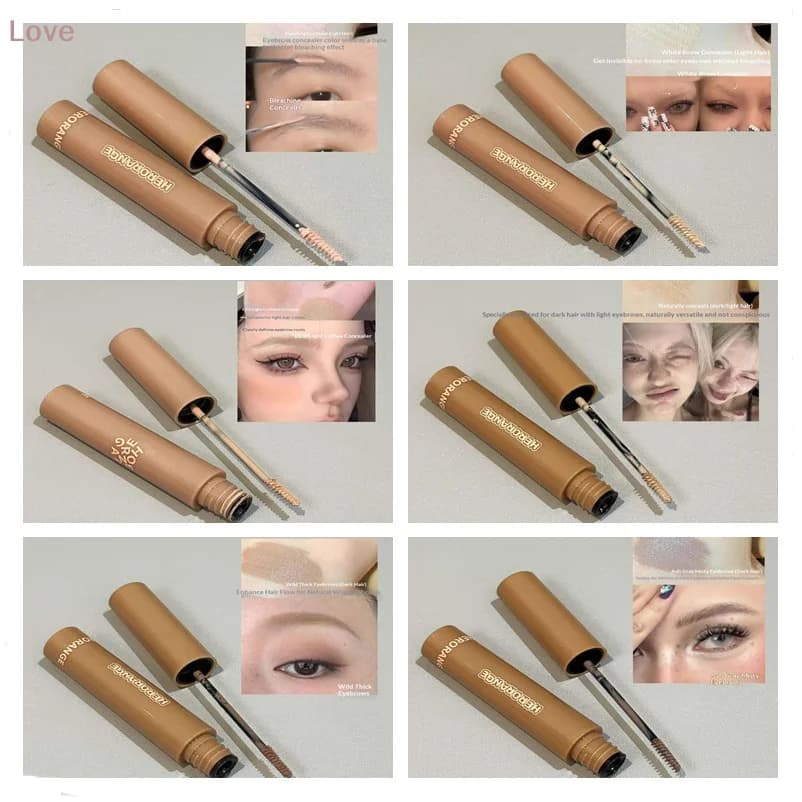 [L&P]HERORANGE 3D Eyebrow Coloring Cream, Long-Term Eyebrow Mascara, Sudore Resistant, Natural Eyebrow Cream, Beginner Cosmetics