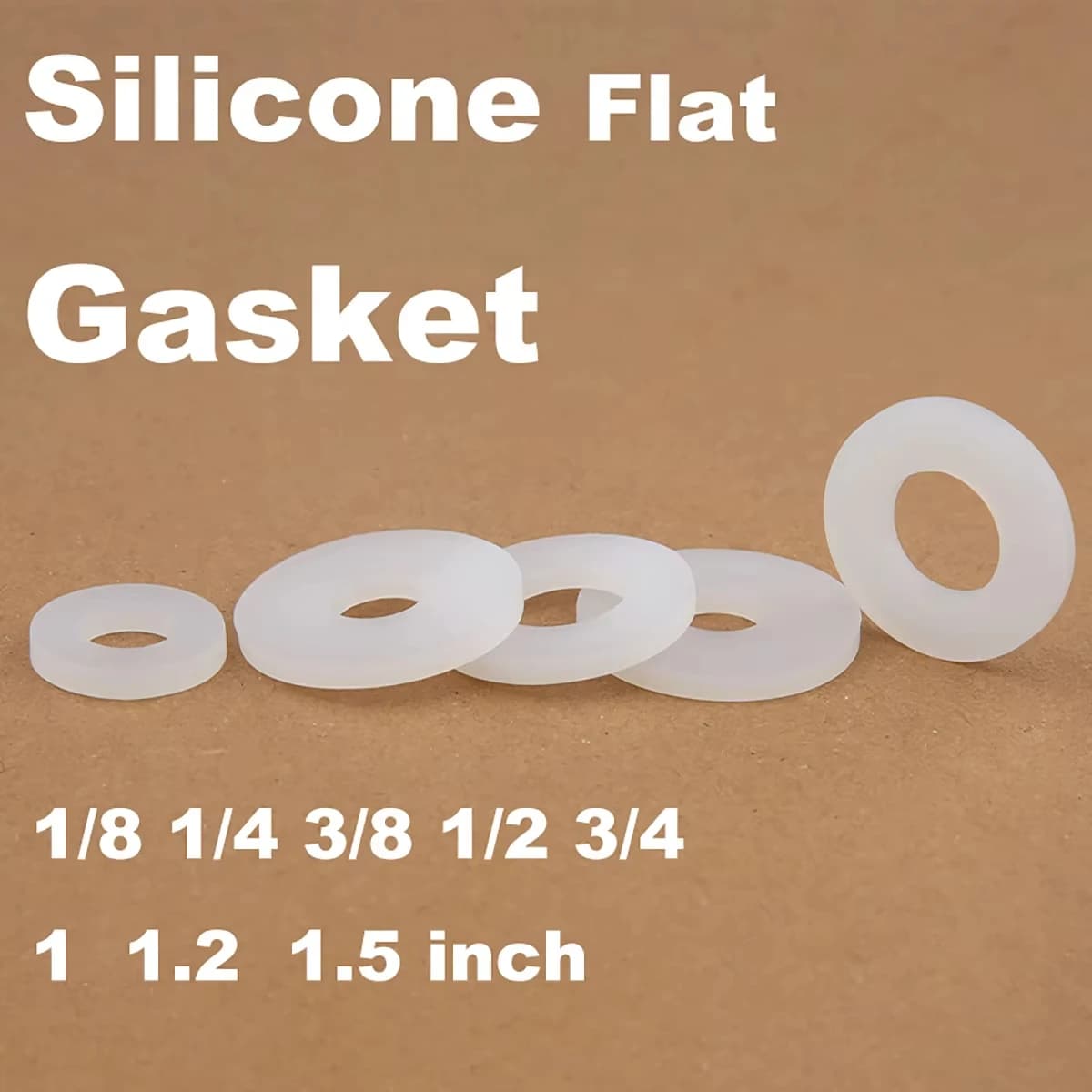 Guarnizione in silicone Spessore 0,5/1/1,5/2/3 mm Diametro 2 mm-36 mm Rondella piatta Guarnizione piatta O-ring Rondella di tenuta Raccordi per tubi interni