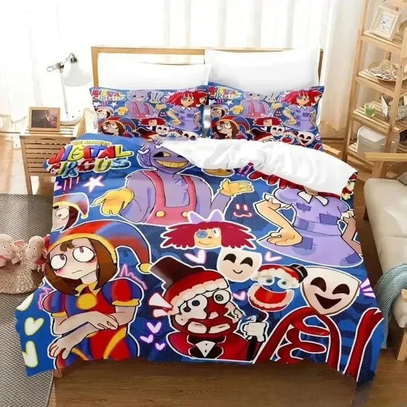 Hot The Amazing Digital Circus Series Creativity Bedding Set Twin Full Queen King Size Bed Set Colorful Printing Bed Sheet