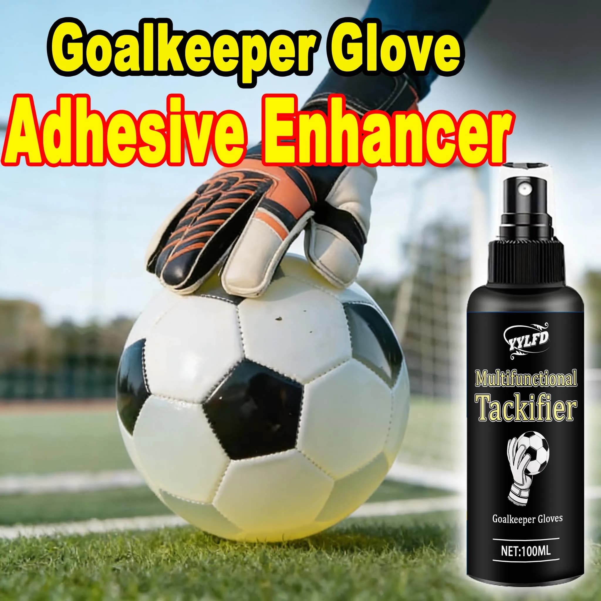 Guanto da portiere Spray adesivo per calcio Spray per presa da calcio Spray per presa da baseball Antiscivolo Migliora guanto da portiere in lattice appiccicoso