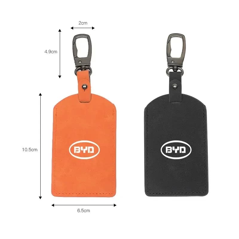 Suede NFC Smart Induction Key Card Case For BYD Atto3 Seal Han Tang Dolphin Song Yuan BYD Logo Key Protector Auto Interior Parts