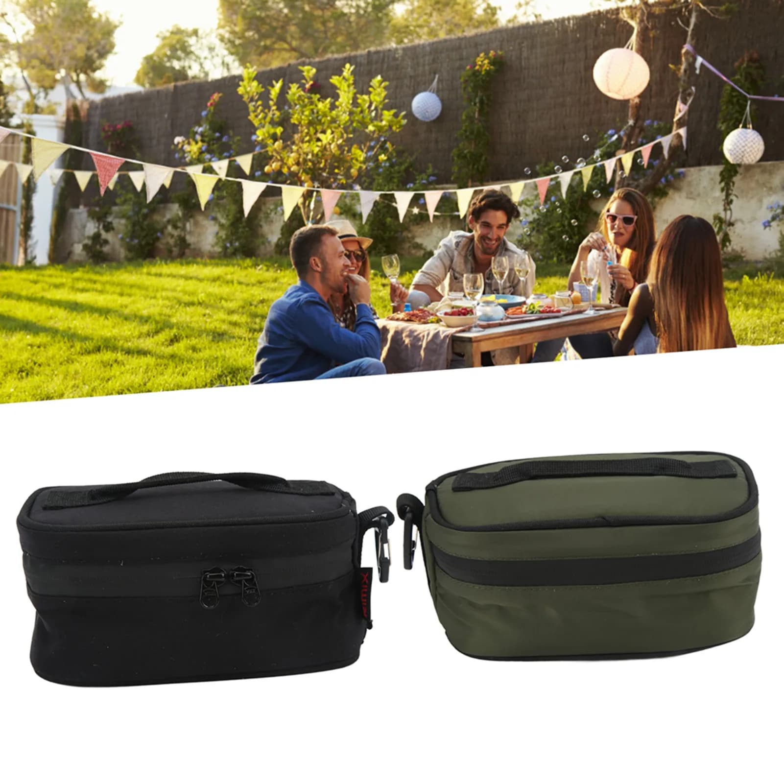 Borsa Termica per Pranzo con Strato Isolante Integrato, Borsa da Picnic per Campeggio e Viaggi, Contenitore Termico per Alimenti all'Aperto