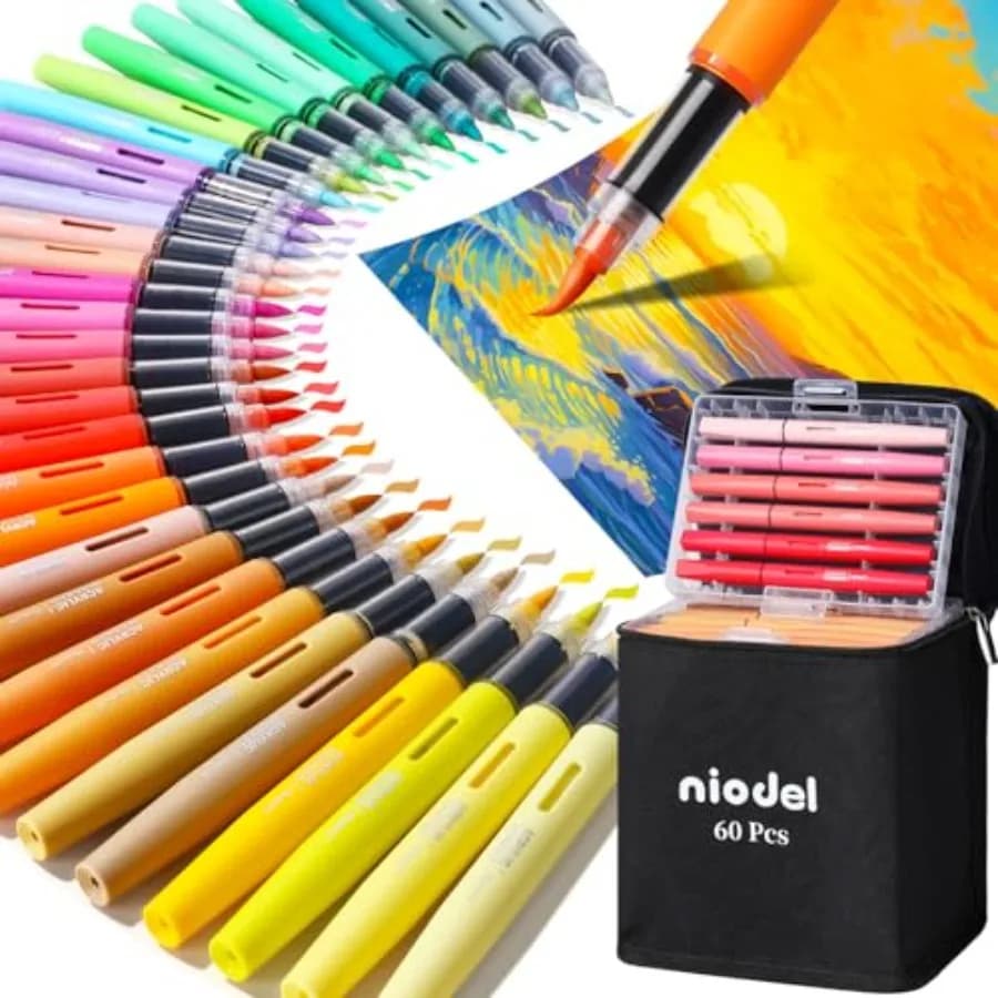 Direct Liquid Acrylic Paint, Flexible Brush Tip, Instant Flow No Pressing Required,High Opacity Paint Pens for Rock Painting, W