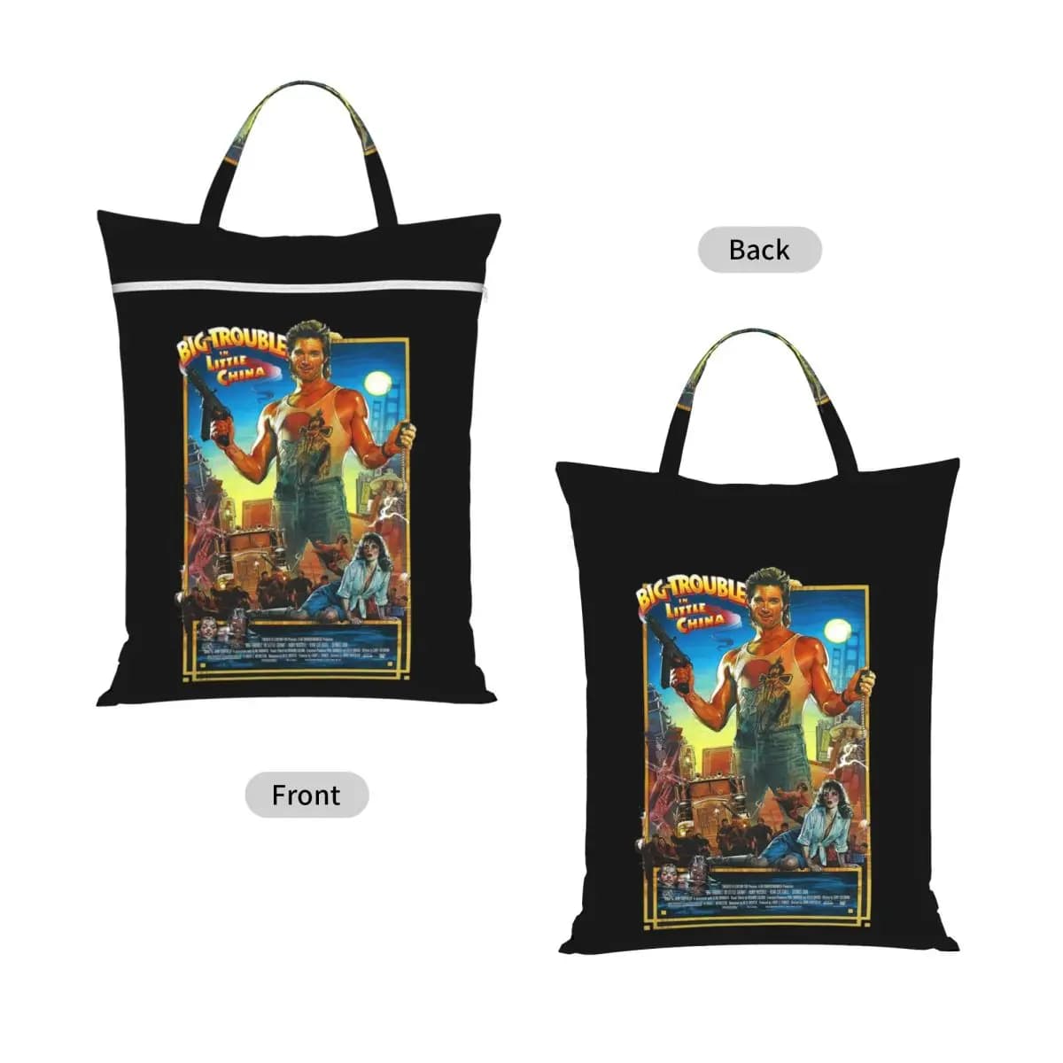 Big Trouble In Little China Travel Laundry Bag Waterproof Reusable Dirty Clothes Pouch Gym Yoga Vacation Washing Basket