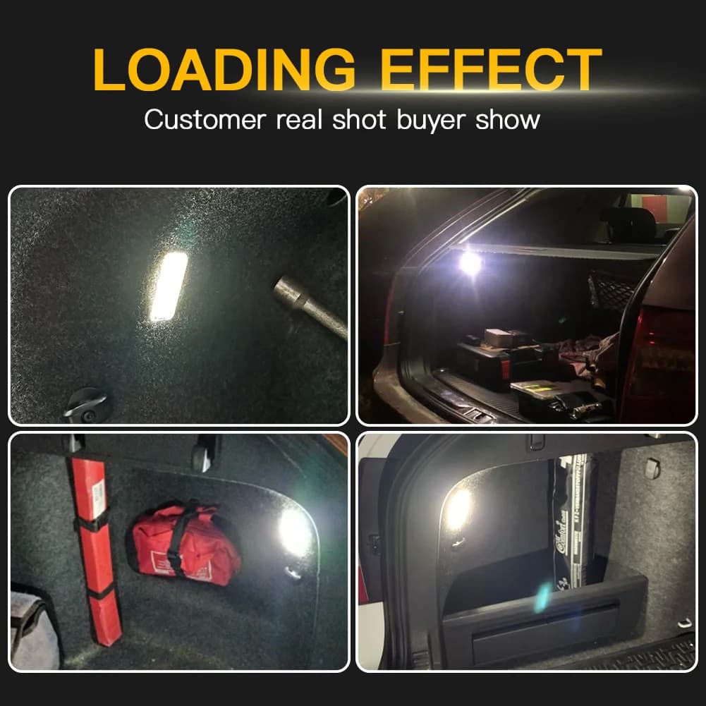 1/2PCS LED Luggage Trunk Light for Audi A1 A2 A3 S3/A4 S4 RS4 B5 B6 B7 B8/A5 S5/A6 RS6 A8 Q5 Q7 TT R8 - Glove Box/Door/Boot Lamp