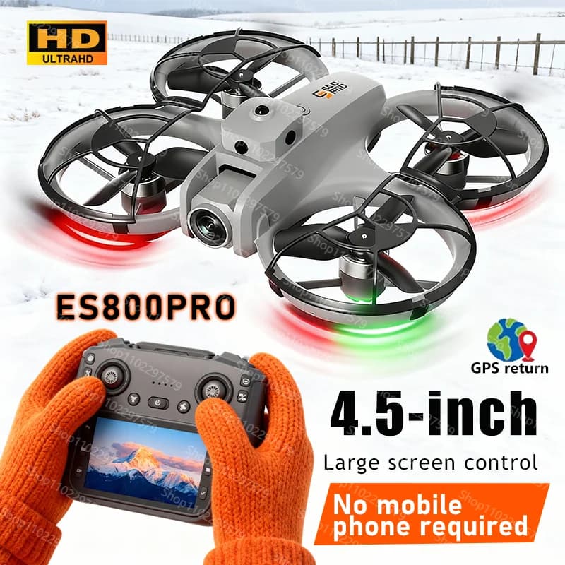 Nuovo ES800PRO Drone 4K HD Fotografia aerea FPV Motore Brushless Flusso Ottico Doppia Fotocamera Evitamento Ostacoli Con Schermo Dron Giocattolo