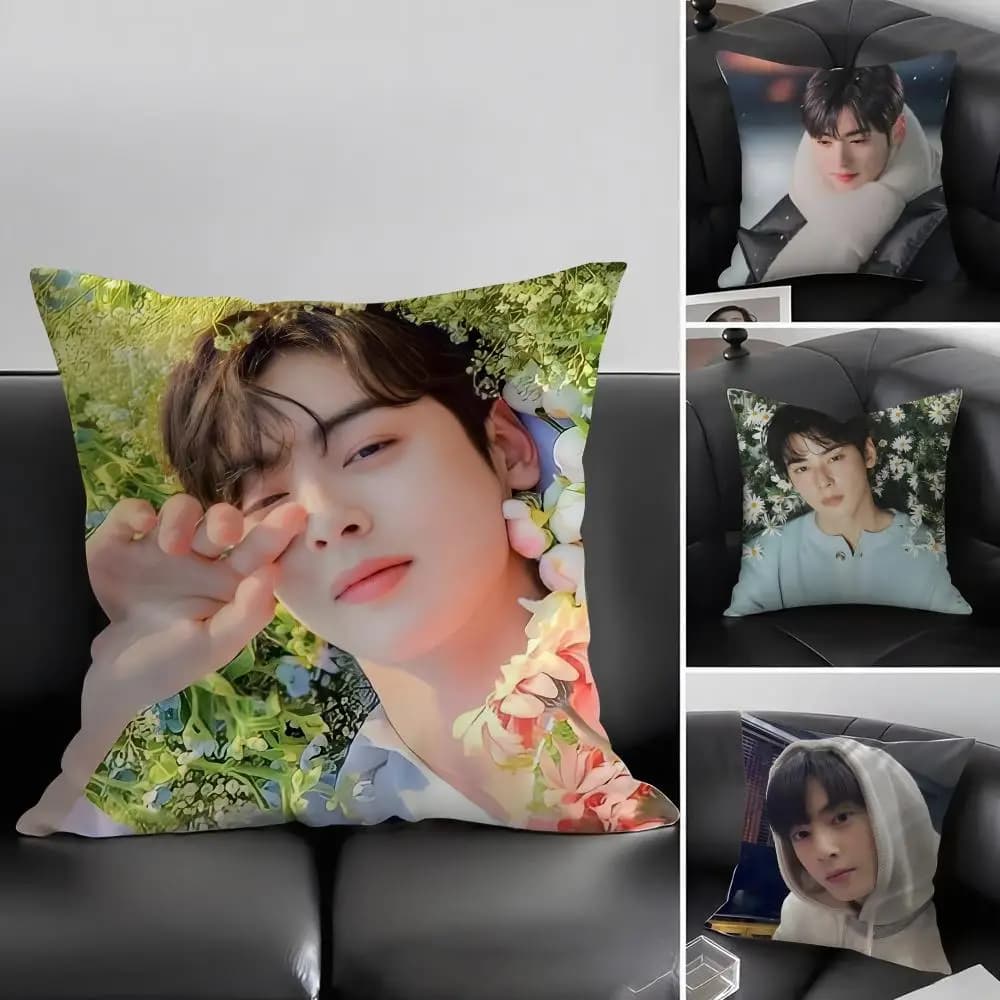 C-Cha EunN W-Woo Star cushion cover, made of ultra soft and delicate fabric on the skin, comfort as from cloud and hidden zipper