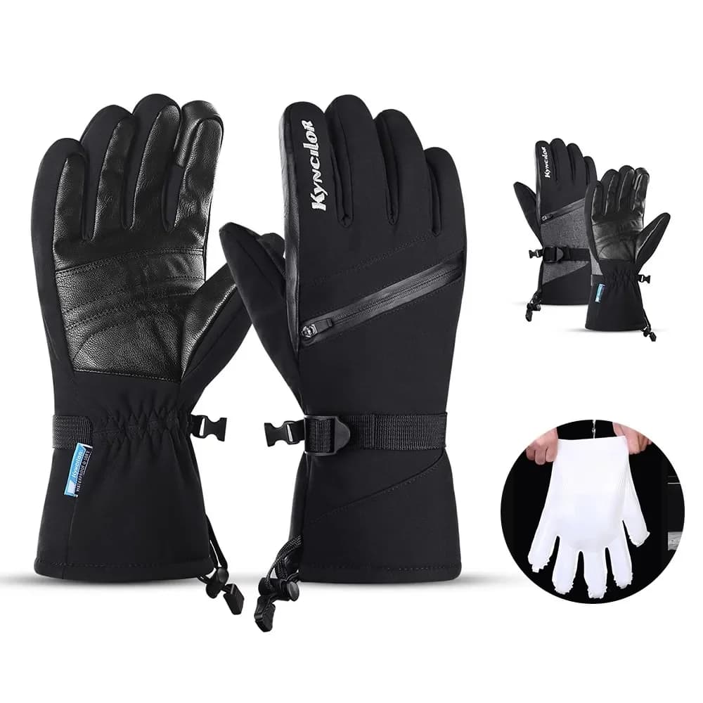 Ski Cycling Gloves for Motorcycle Warm and Waterproof Winter Outdoor Sports Dirt Bike Riding Guide A0081