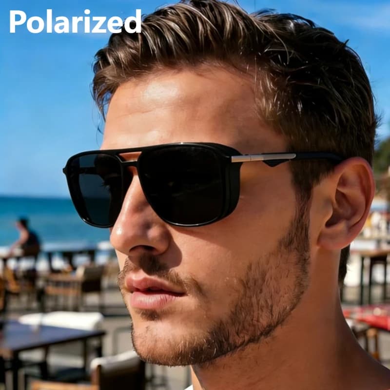 Man's Square Polarized Sunglasses Anti Glare Sun Shades for Summer Party Vacation Travel Men Women Driving Fishing Sun Glasses