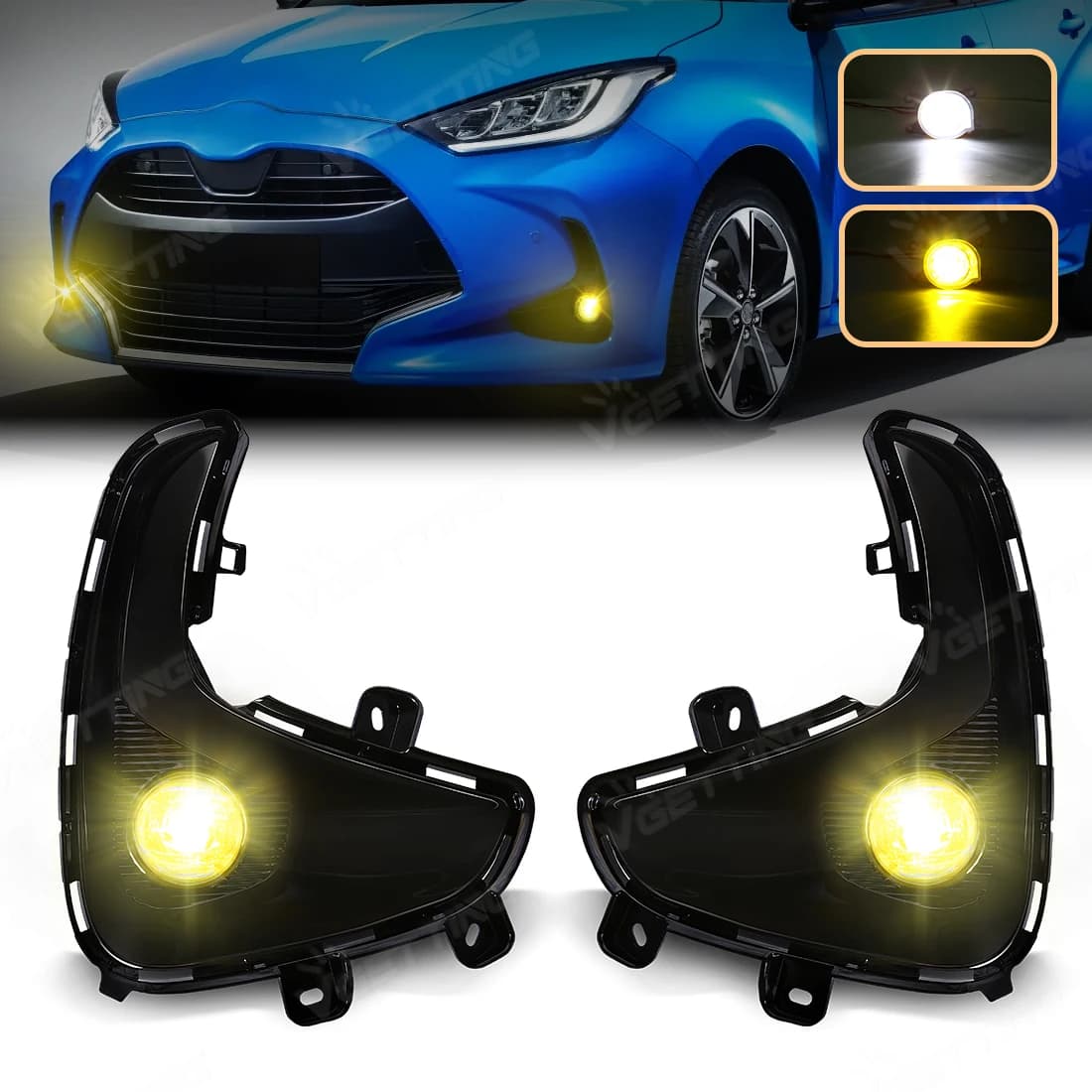 Per Toyota Yaris Vios 2020 2021 2022 LED Fendinebbia Luce di marcia diurna DRL Paraurti anteriore Fari Luce diurna Accessori auto
