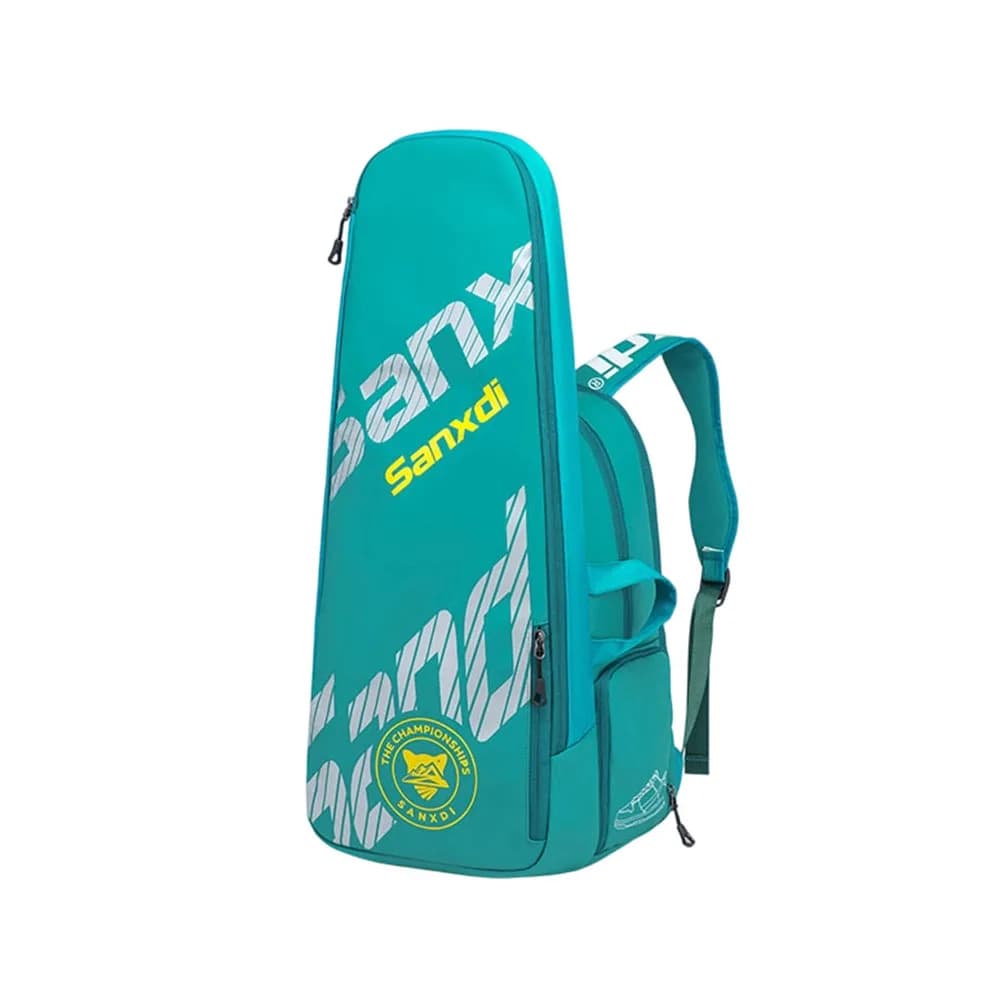 Zaino sportivo per racchette da tennis realizzato in poliestere ed EVA con protezione per racchette, scomparto per laptop e tasca per scarpe
