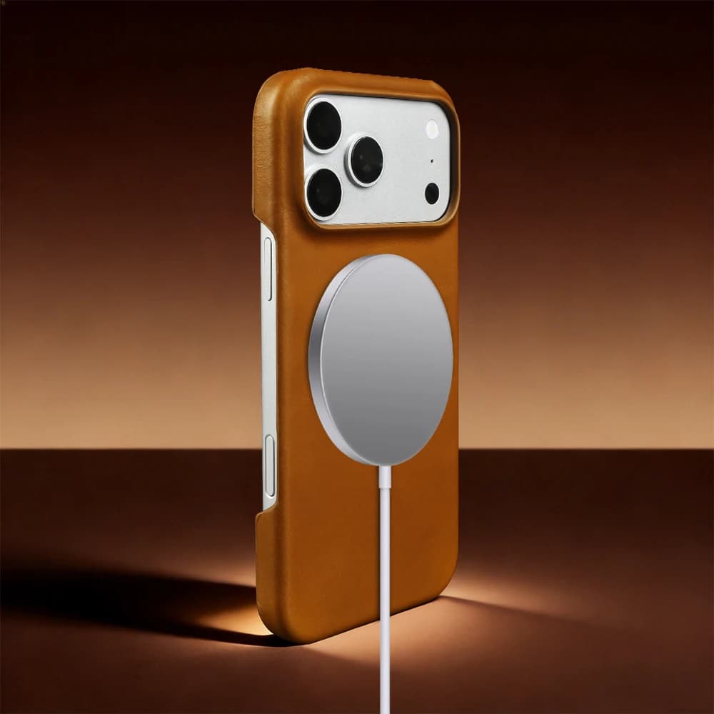 Custodia Magnetica di Lusso in Vera Pelle per iPhone 17 Air 16 15 14 Plus 13 12 11 Pro Max, Compatibile con MagSafe, Antiurto