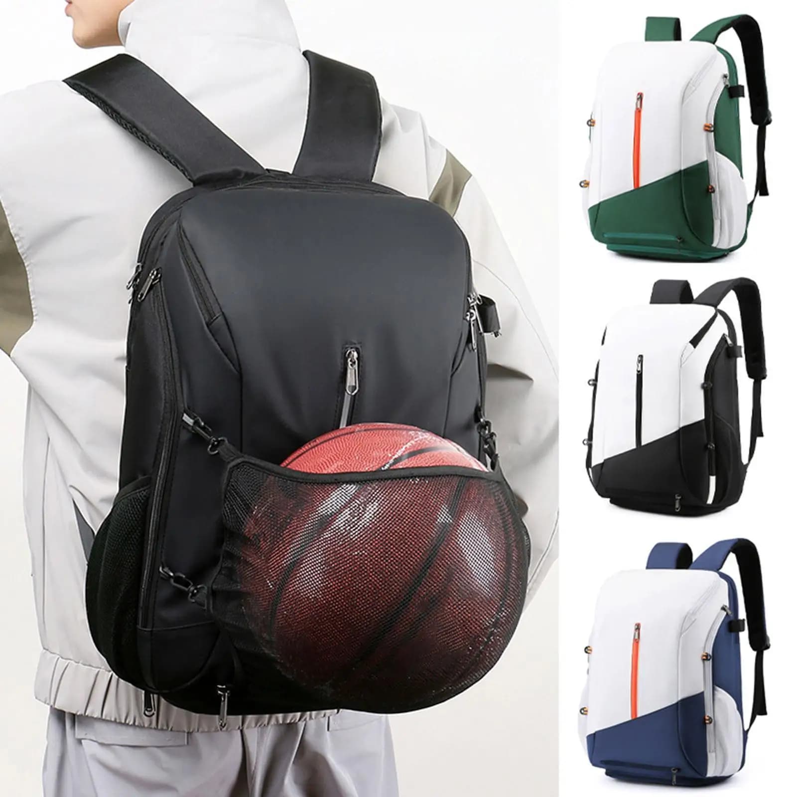 Zaino da basket con scomparti per scarpe Borsa da fitness Borsa per attrezzature sportive