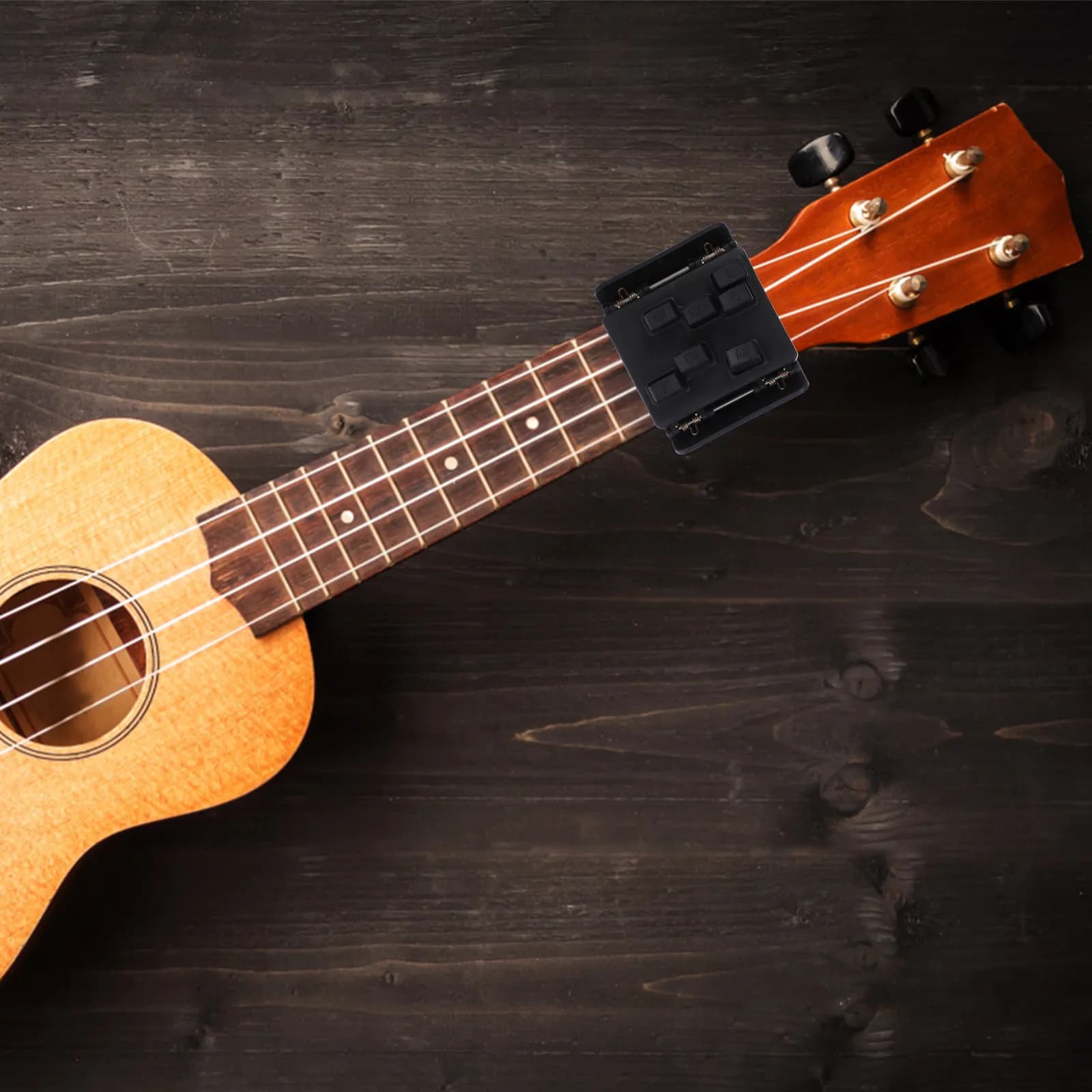 Ukulele Chord Trainer 23 pollici Nero Ausilio professionale per la pratica Facile installazione Sette accordi universali Accessori musicali