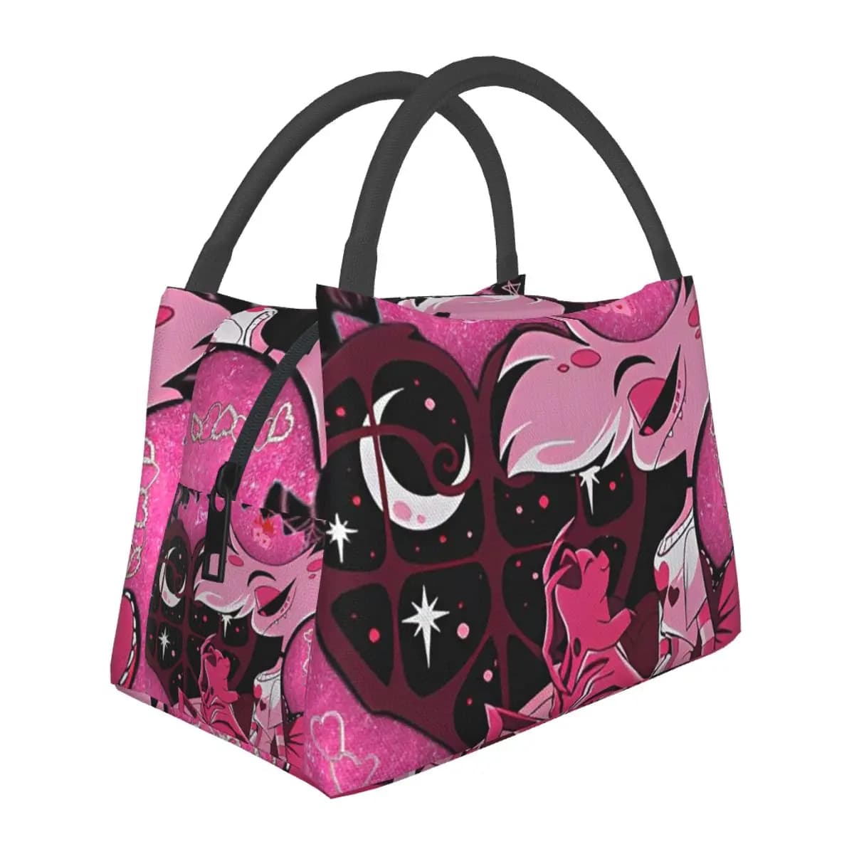 Borsa termica per il pranzo Angel Dust Hazbins per donna, contenitore portatile per alimenti, borsa termica per il pranzo