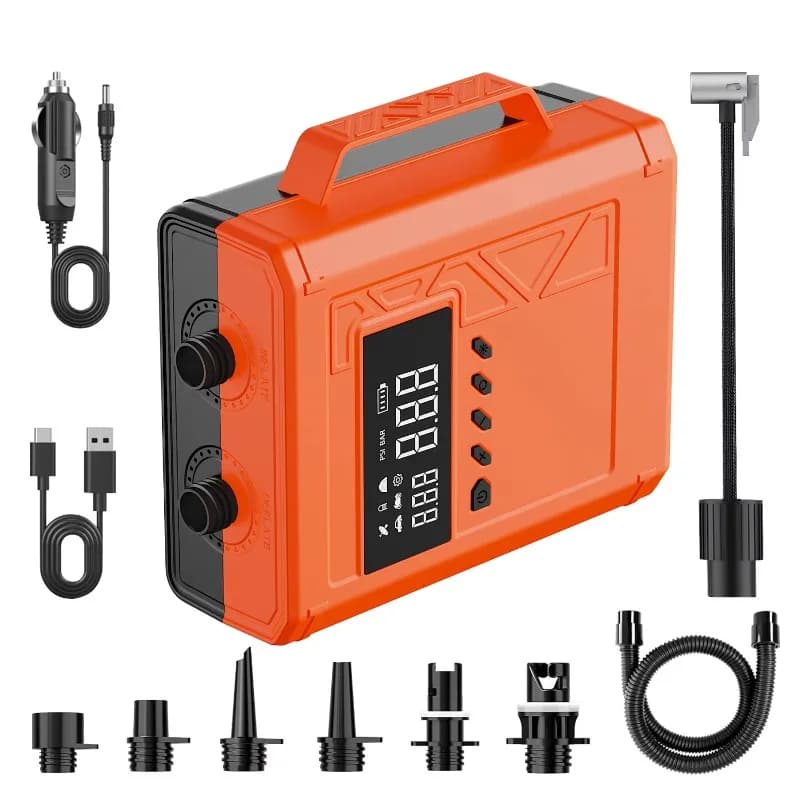 Pompa Elettrica Portatile per Tavole da Surf, Pompa ad Alta Pressione per Tavole da Surf - Doppia Pompa Gonfiabile, Adatta per Paddle Board Verticali/Auto/Kayak