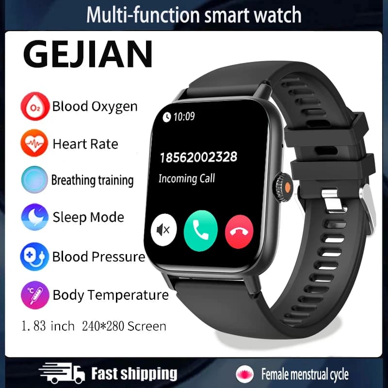 Smartwatch 2026 HD with Bluetooth call, 100+ Sports Mode, Bluetooth Chip 5.2, Full Touch Screen from 1,83 Inches, for Men and Women
