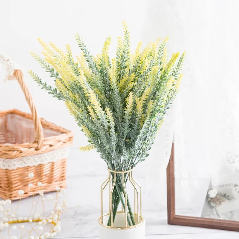1/5 Pezzi Pianta Artificiale in Plastica, Lavanda per Decorazioni Festive, Casa, Tavolo, Vaso, Giardino, Arredamento Esterno, Accessori Fai-da-Te, Forniture per Matrimoni