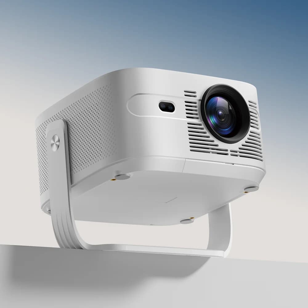Proiettore MOK Autofocus 1080P per Home Theater, Riproduzione Video 8K, 800ANSI, Android 14, Mini Portatile a Corto Raggio con Altoparlanti Integrati