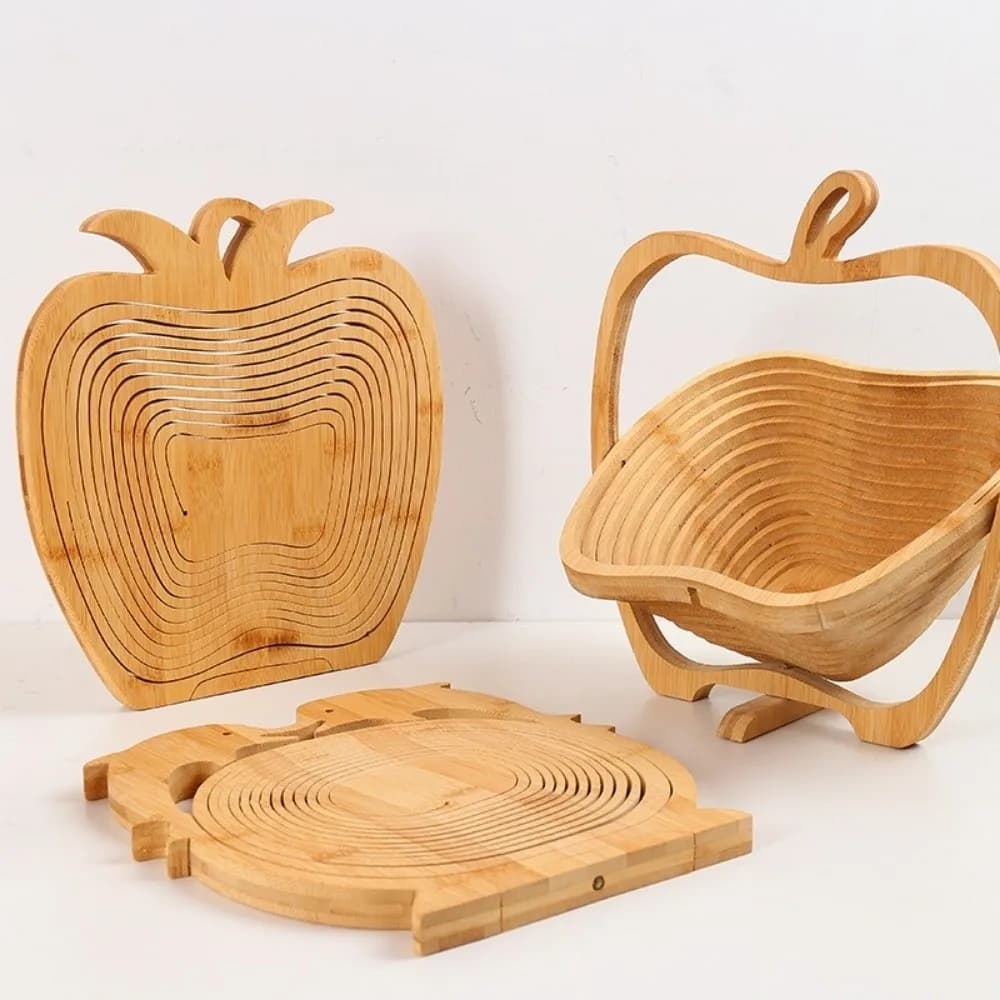 Multi-functional Folding Fruit Shaped Basket Eco-friendly Dolphin Shape Dried Fruit Gifts Basket Stable Base Heat Resistant Mat