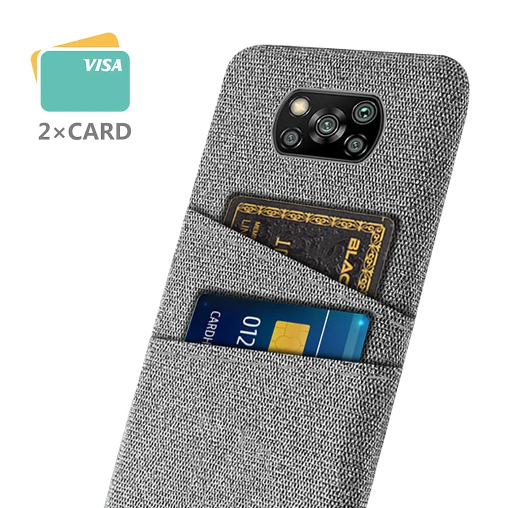Custodia a portafoglio per PocoPhone X3Pro Custodia di lusso Febric antiscivolo Slot per schede Cover per Poco X 3 X3 X4 Pro 5G NFC PocoX3Pros Capa