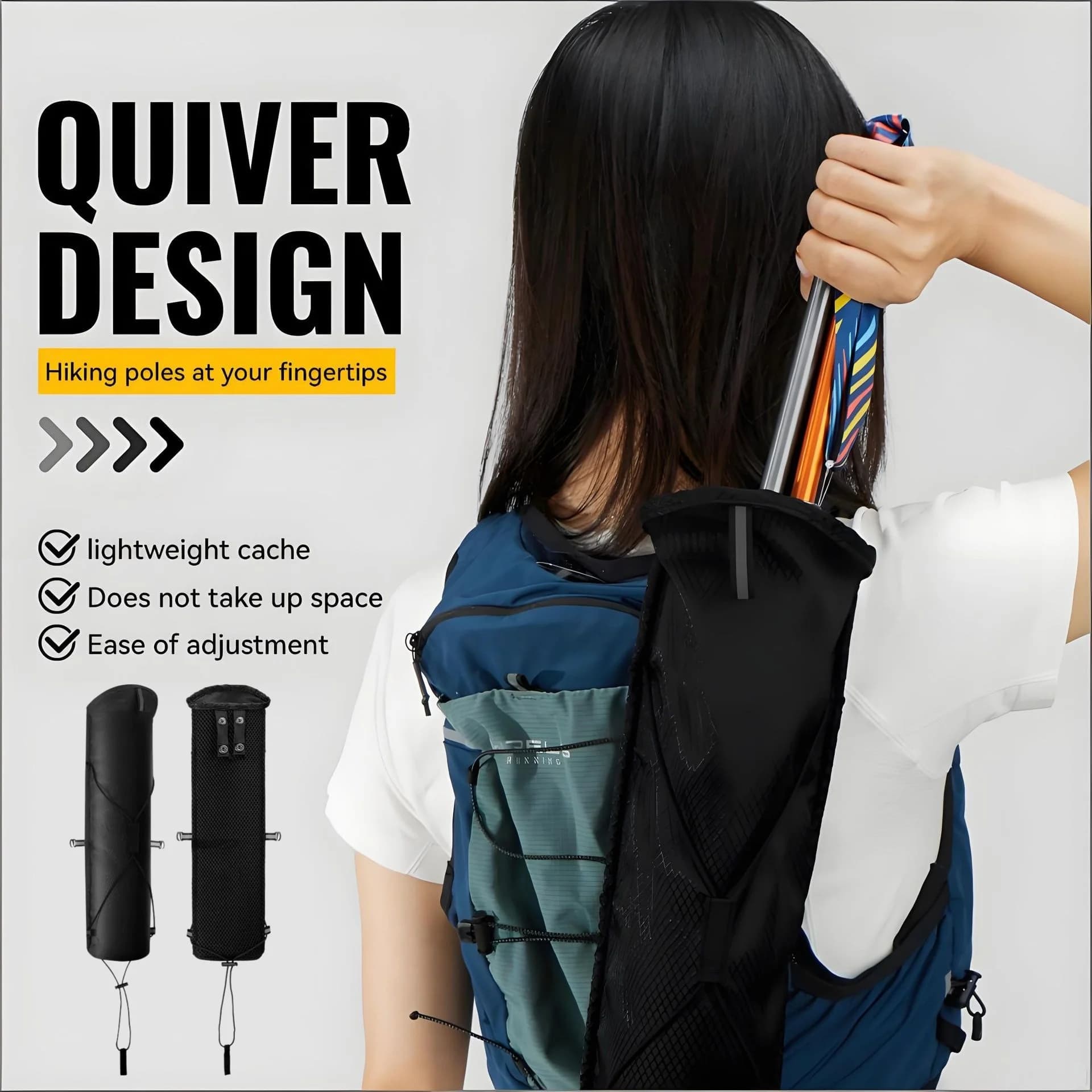 Lightweight Trekking Pole Storage Bag Folding Hiking Accessory for Outdoor Activities Cross-Country Special Bag for Pole Storage