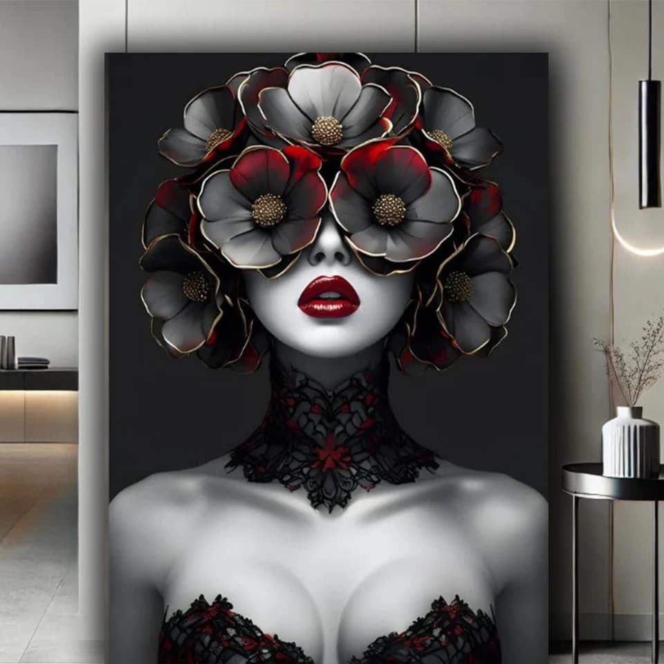 Kit di pittura diamante astratta bella donna 5D fai da te diamante pieno quadrato e rotondo ricamo mosaico punto croce arredamento nordico,