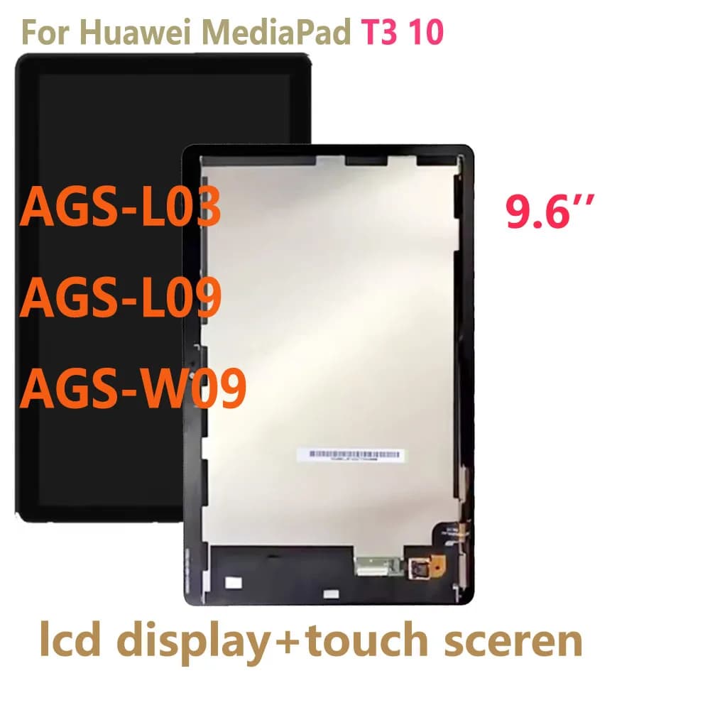 AAA+ Test 9.6 Inch For Huawei MediaPad T3 10 AGS-L03 AGS-L09 AGS-W09 LCD Display Touch Screen Digitizer Assembly