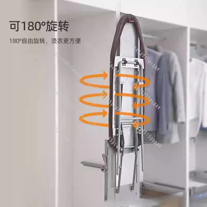 with 180 Degree Rotation Cushioning Hidden Ironing Board Wall Mounted Folding Ironing Board