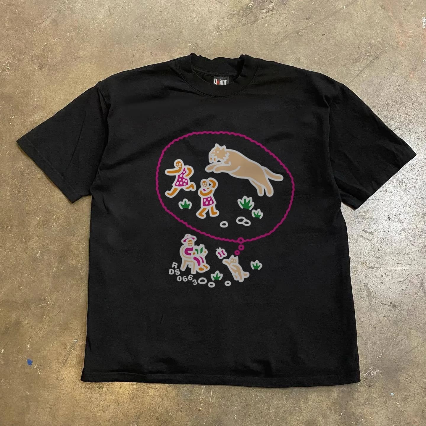 Loose Fit Cotton T-Shirt Unisex Short Sleeve Double Thread 3A260g American Retro Style Breathable Summer Casual round Neck