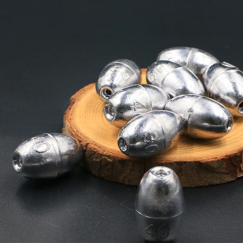 100 Pieces of Leading Oil Shape for Fishing, Additive Weights, Fishing Equipment