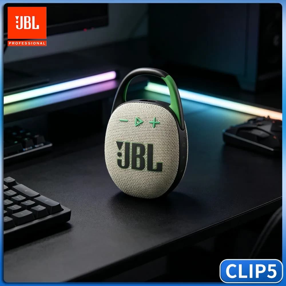 Bilberry Sandbar Warm Tone JBL CLIP5 RGB Waterproof Handsfree Bluetooth Speaker IP67 Dustproof Stereo TF Card USB Guava Sound