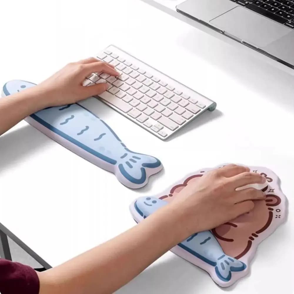 Tappetino per Mouse Creativo a Forma di Cartone Animato, Morbido e Confortevole con Supporto per Polso, Stampa di Capibara Carina