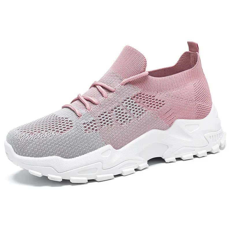 Scarpe sportive da donna estive, nuove scarpe da donna versatili, scarpe in rete traspirante lavorata a maglia, scarpe da corsa con suola morbida