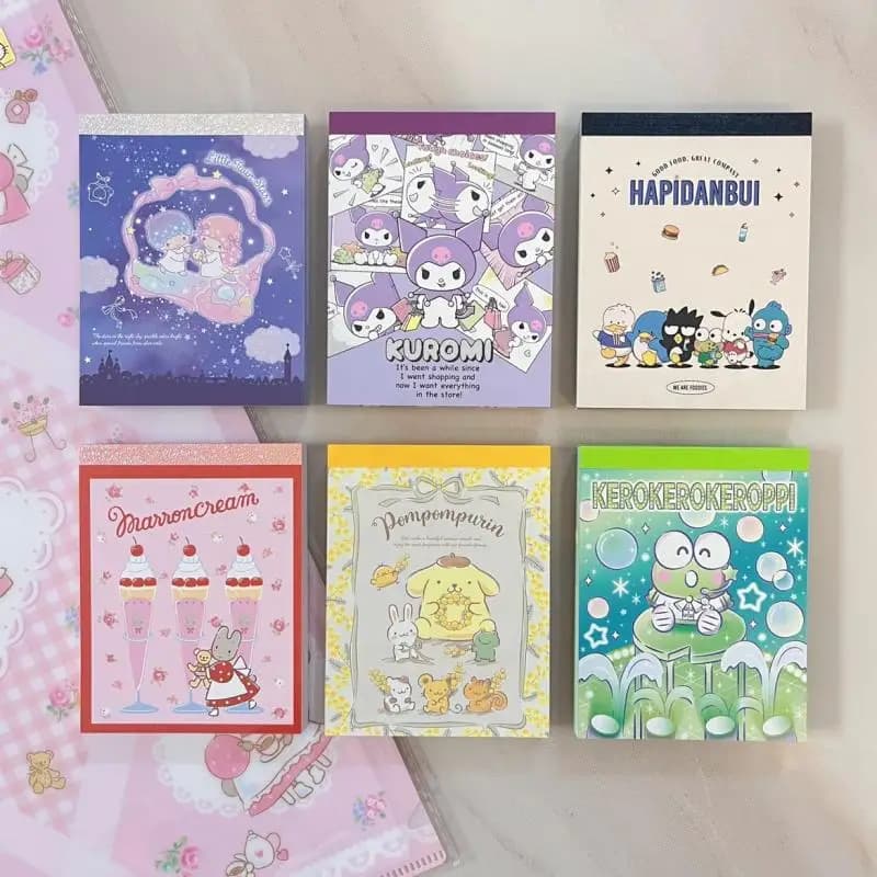 Sanrio Family New Limited Mini quaderno colorato Cute Keroppi Little Twin Stars Marron Kawaii Anime Toy per bambini figure regalo
