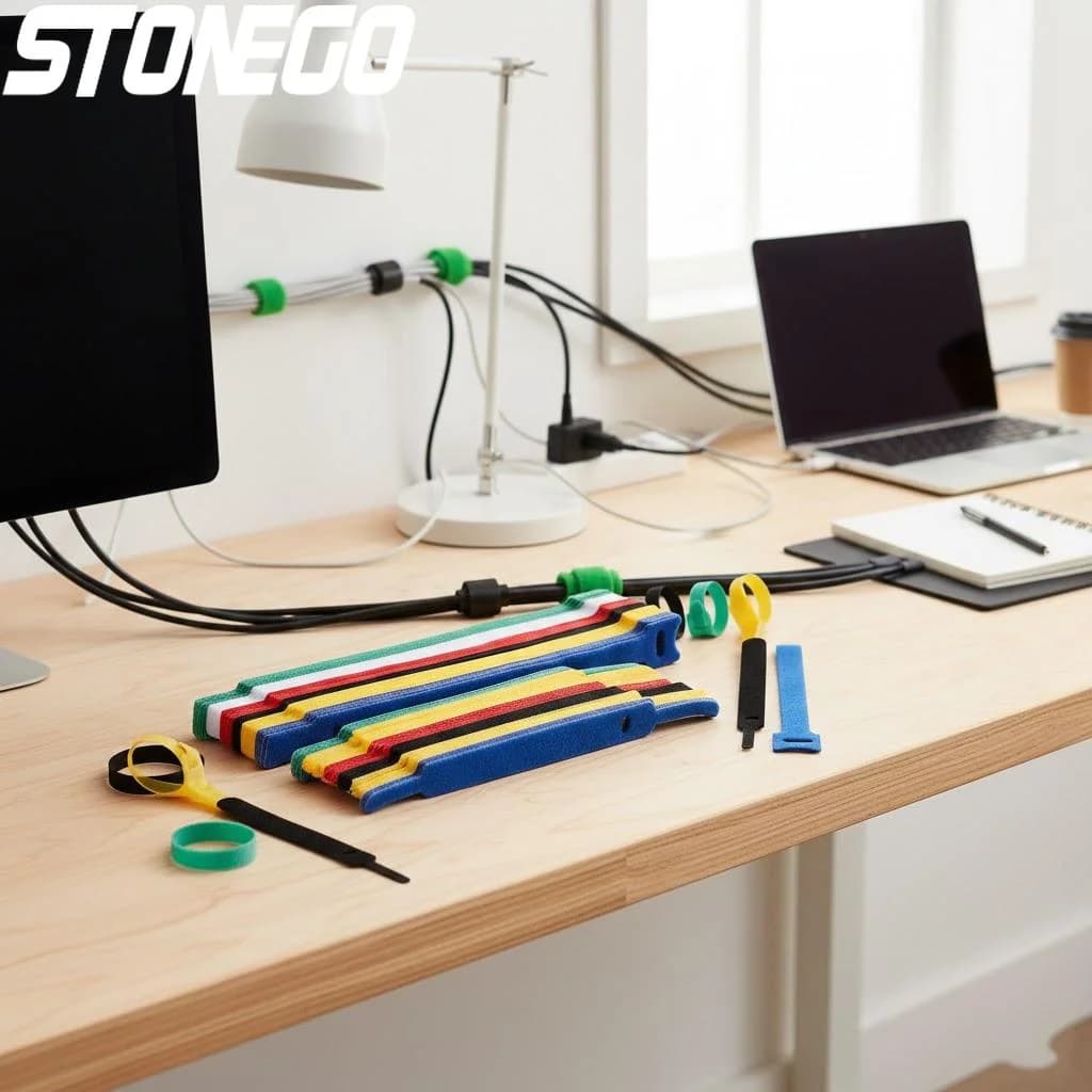 Set di 30 fascette fermacavi riutilizzabili in nylon per la gestione dei cavi, ideali per cavi, fili e dispositivi elettronici