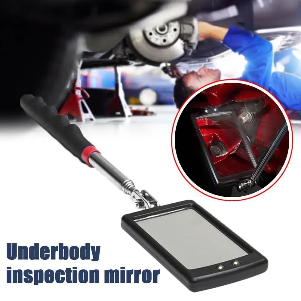 Multifunctional Telescoping Inspection Mirror Bright LED Lighting Magnetic Retrieving Stick Handheld Auto Maintenance Tool