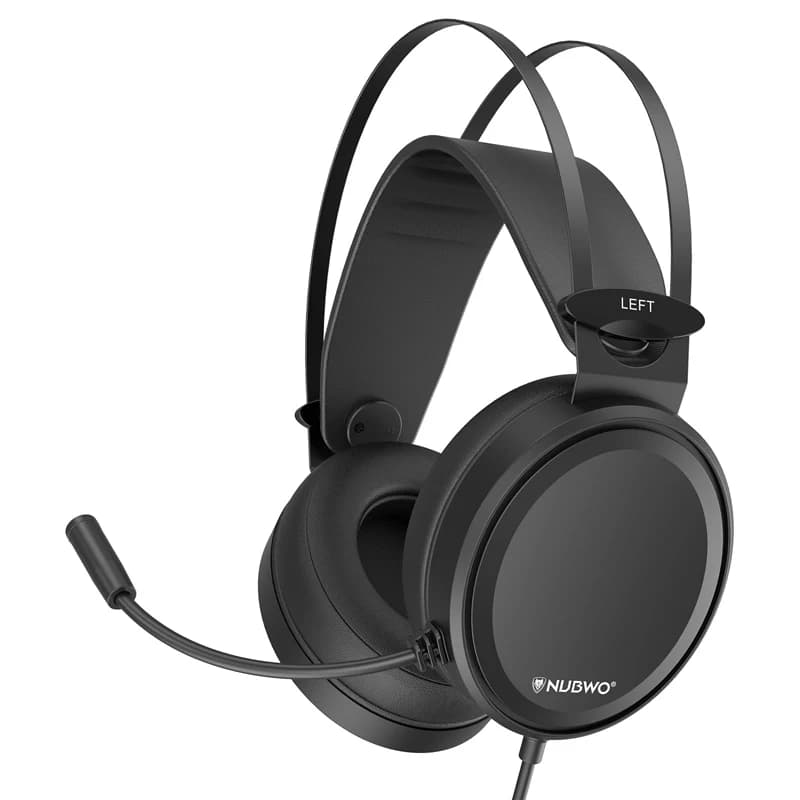 Cuffie da Gaming NUBWO, Stereo Cablate con Microfono con Cancellazione del Rumore, Cuffie Over-Ear per PS4/PS5/Xbox One