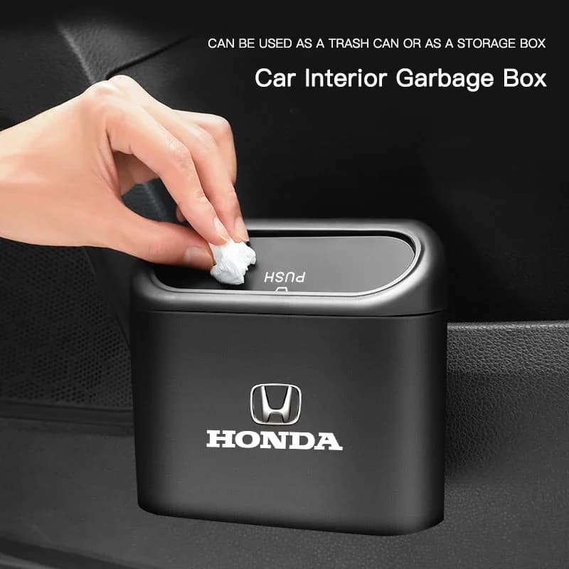 Cestino portatile per auto con logo, contenitore portaoggetti per Honda Civic Fit Jazz Accord Pilot CRV Odyssey Passport City Shuttle